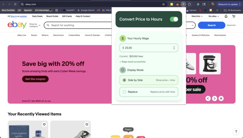 Time is Money Price Converter – screenshot 1