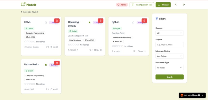 Get Study Material , NoteIt – screenshot 1
