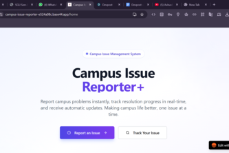 Campus Issue Reporter + Auto-Responder System collage