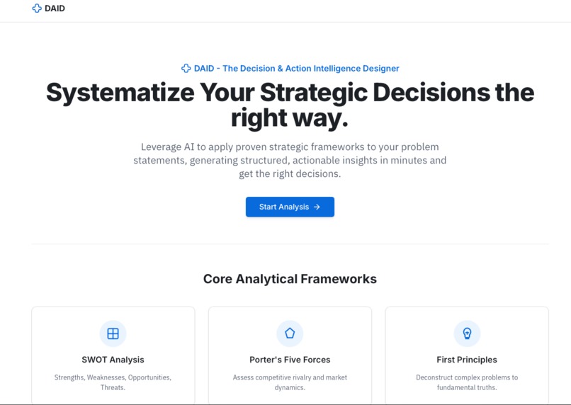 DAID - The Decision & Action Intelligence Designer – screenshot 1