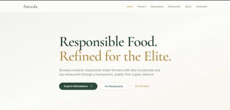 Anveda-Responsible Food ,Refined for the Elite  – screenshot 1