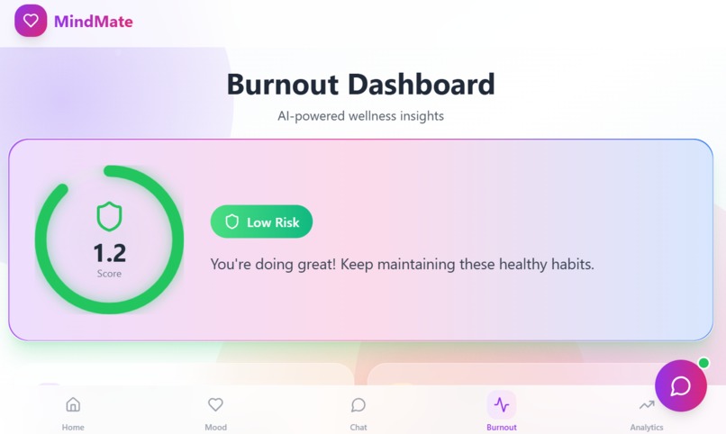 Mindmate AI-Student Wellness & Burnout Prediction  App – screenshot 6