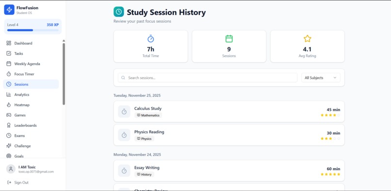 FlowFusion — Student Productivity OS – screenshot 5