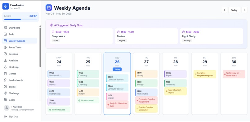 FlowFusion — Student Productivity OS – screenshot 7