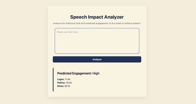 Speech Impact Analyzer – screenshot 1
