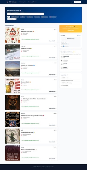 UBC Connect: The Campus Social OS – screenshot 1