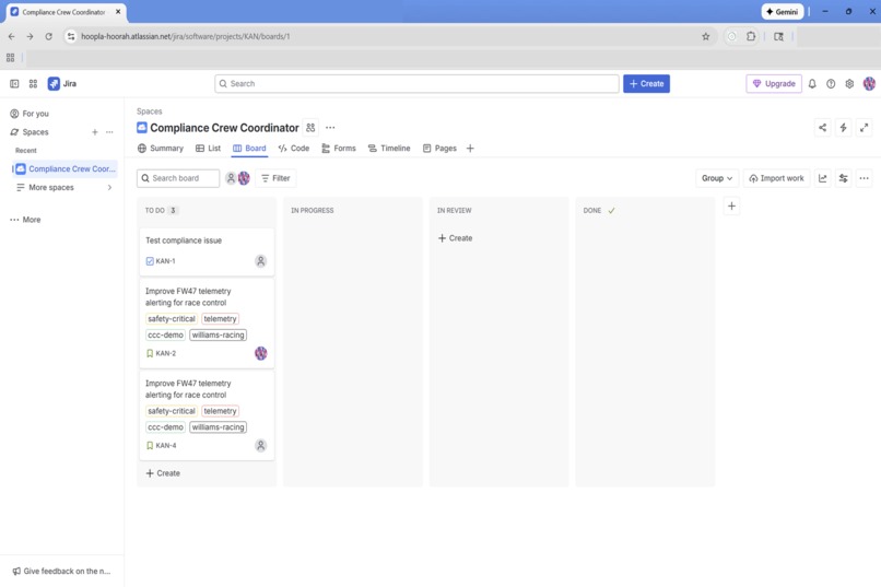 Compliance Crew Coordinator – Williams Racing Edition – screenshot 1