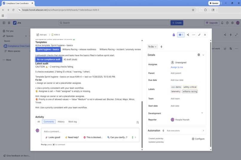 Compliance Crew Coordinator – Williams Racing Edition – screenshot 8