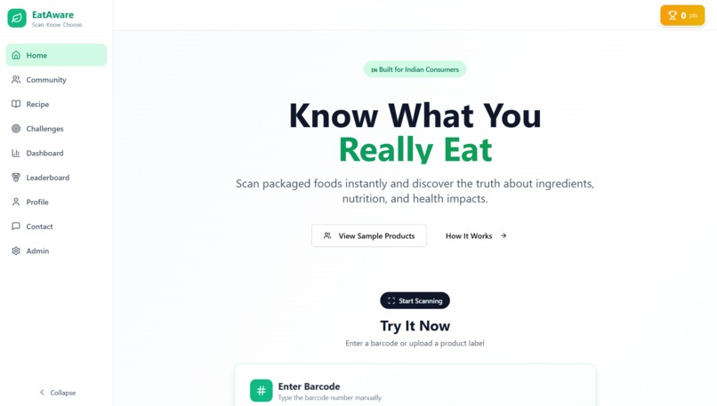 EatAware – screenshot 1