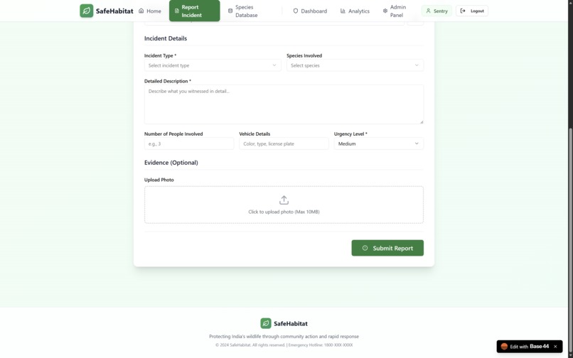 SafeHabitat – Community Wildlife Protection Network – screenshot 8