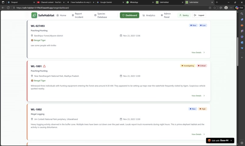 SafeHabitat – Community Wildlife Protection Network – screenshot 11