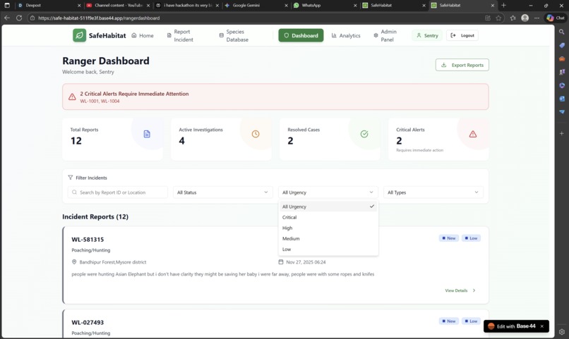 SafeHabitat – Community Wildlife Protection Network – screenshot 13