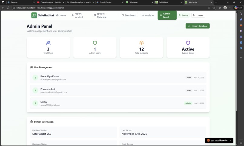 SafeHabitat – Community Wildlife Protection Network – screenshot 17