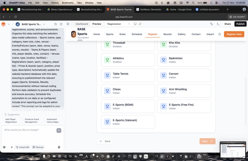 BASE Sports Tournament Hub – screenshot 2