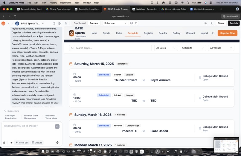 BASE Sports Tournament Hub – screenshot 6