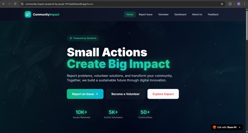 Community Impact  – screenshot 1