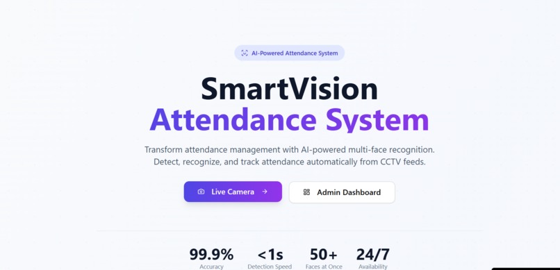 AI POWERED FACE RECOGNITION ATTENDANCE SYSTEM – screenshot 1