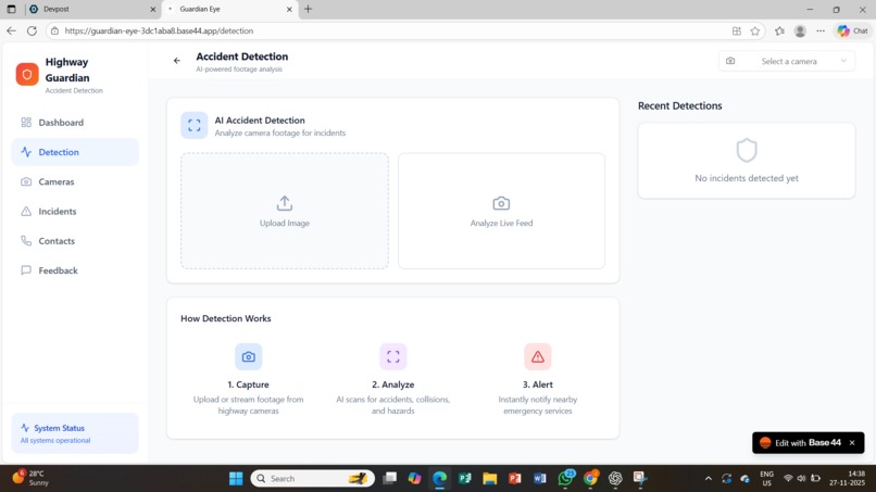 Accident detection sensor – screenshot 3