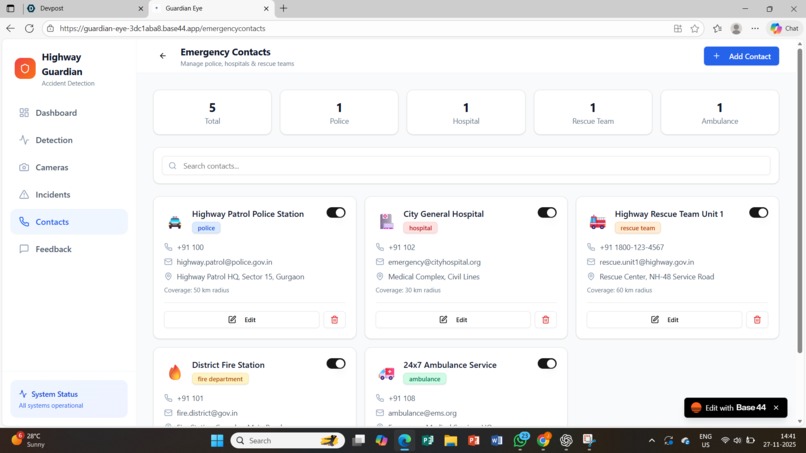 Accident detection sensor – screenshot 4