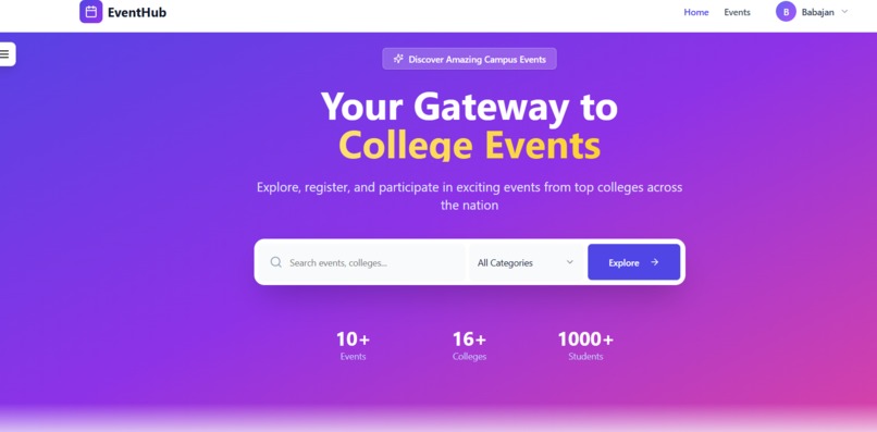 EventHub – screenshot 2