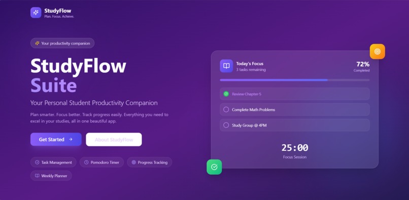 Student Productivity -- StudyFlow – screenshot 1