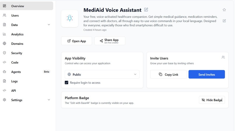 MediAid Voice Assistant – screenshot 1
