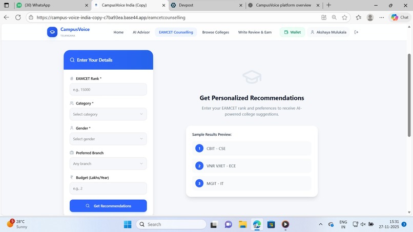 CampusVoice India – screenshot 3