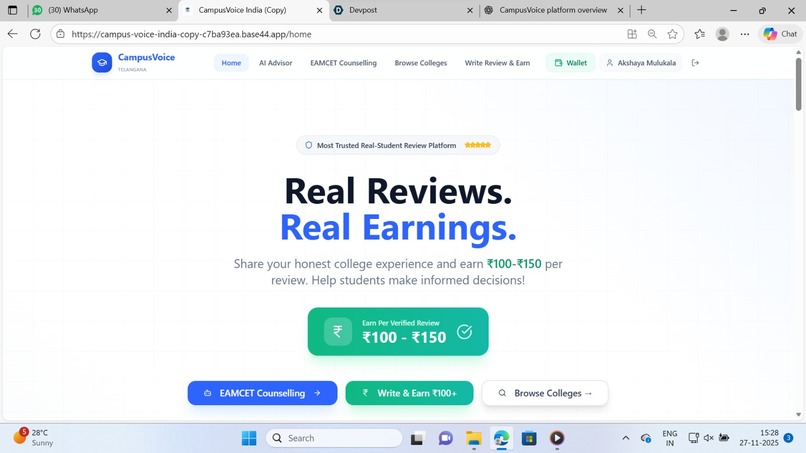 CampusVoice India – screenshot 1