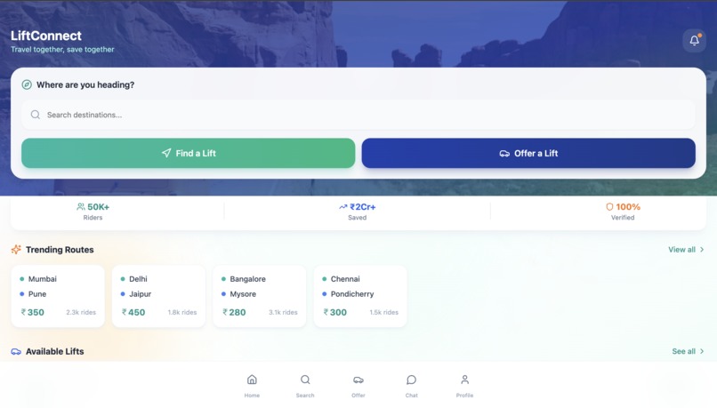Liftconnect – screenshot 1