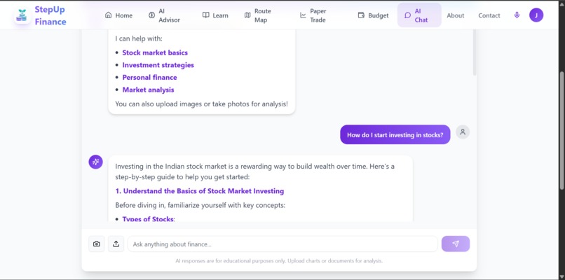StepUp Finance – screenshot 4