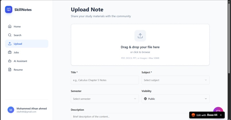 skill notes – screenshot 1