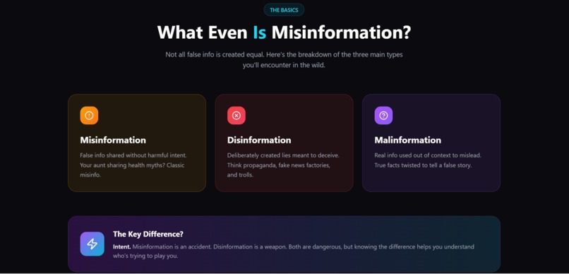 REDUCE MISINFORMATION – screenshot 2