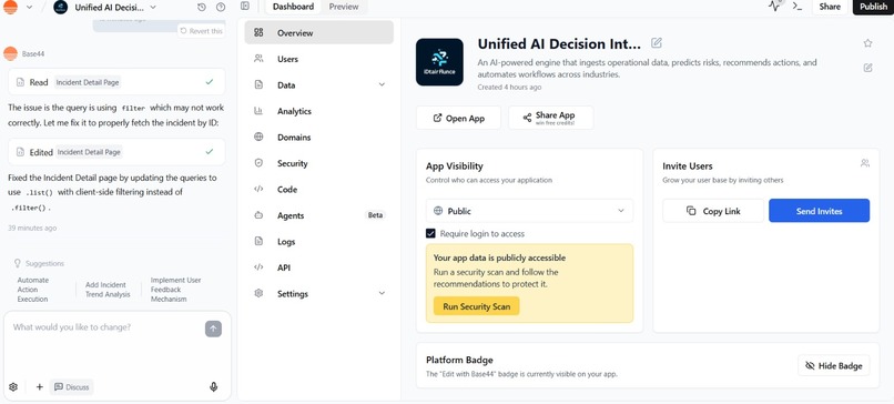 Unified AI Decision Intelligence Engine (DIE) – screenshot 1
