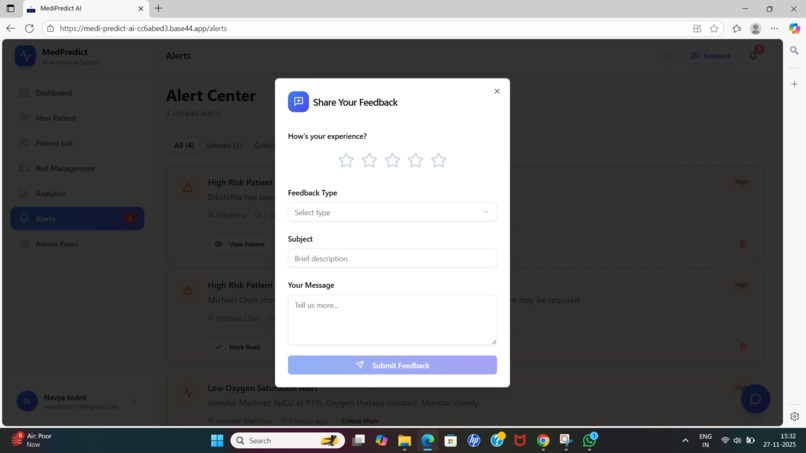 MediPredict AI – screenshot 4