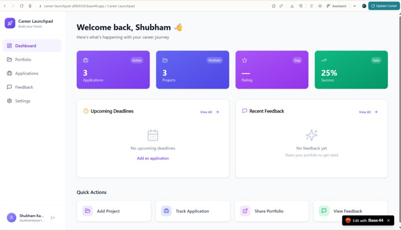 CareerLaunch: Smart Portfolio & Opportunity Tracker​ – screenshot 1