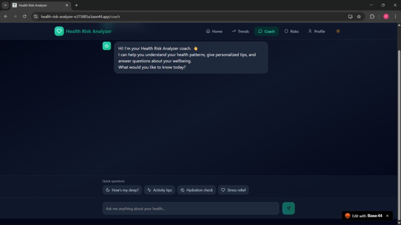 Health Risk Analyzer – screenshot 2