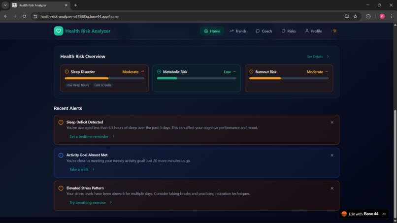 Health Risk Analyzer – screenshot 5