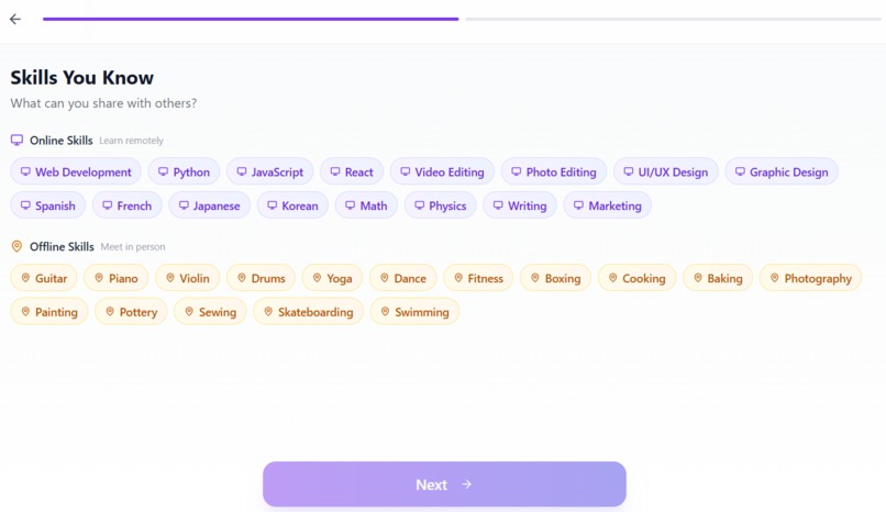 Skill Swap – screenshot 1