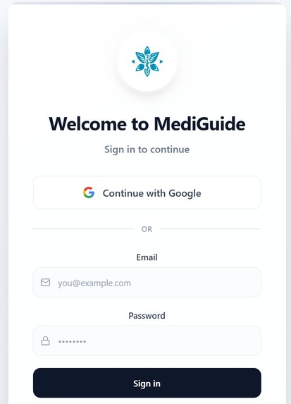 MediGuide — Smart Medical Guidance for Everyone – screenshot 1