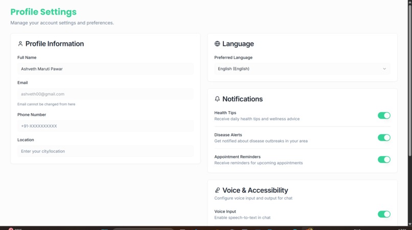 AI HealthMate Chatbot – screenshot 2