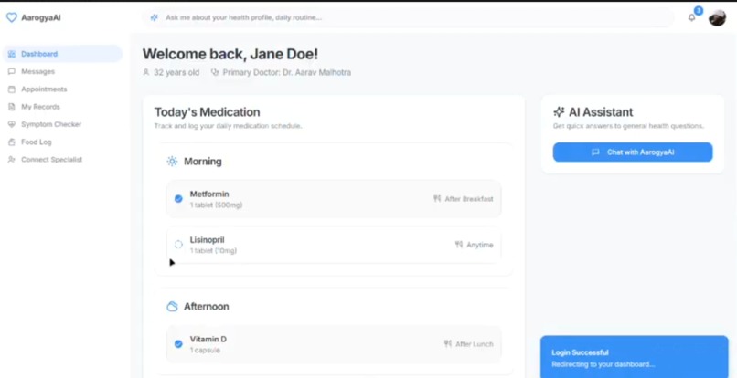 Arogya.AI – Intelligent Preventive Healthcare Platform – screenshot 2