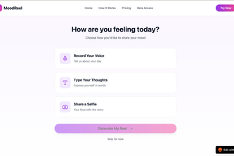 Mood-based music reel generator