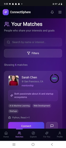 ConnectSphere — Smart Student Matcher – screenshot 2