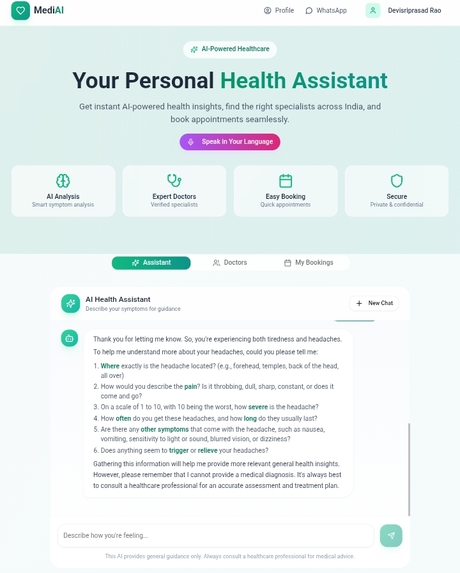 “MediMind: Your Pocket Doctor” – screenshot 1