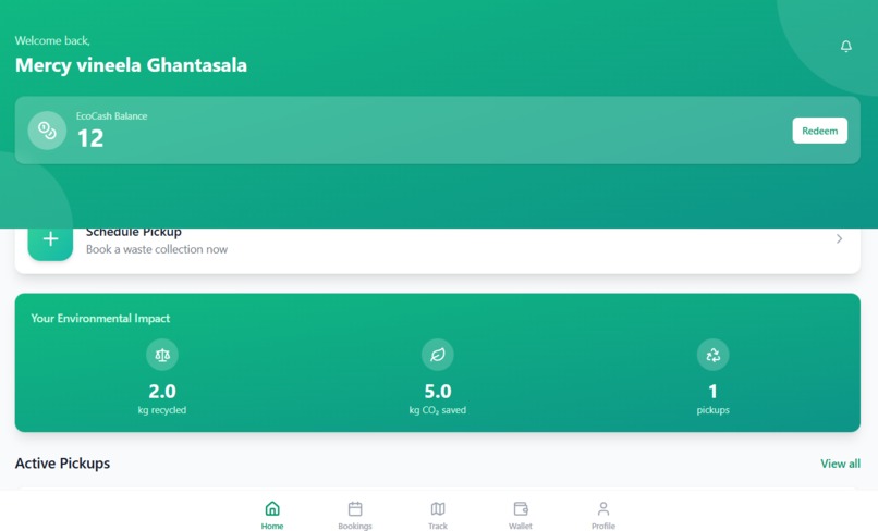 EcoCash – Smart Recycling & Reward Platform – screenshot 2
