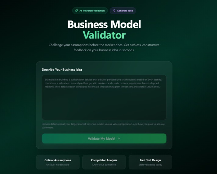 Idea Validator – screenshot 1