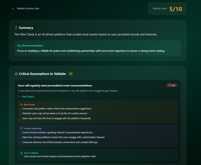 Idea Validator – screenshot 2