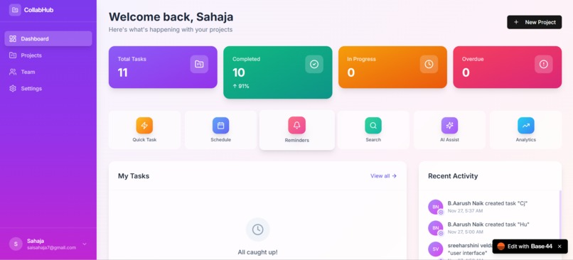 ProjectColloabHub – screenshot 1