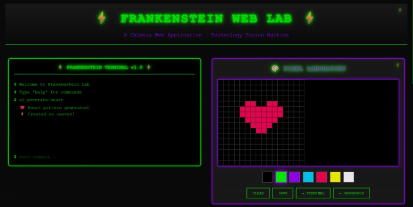 Frankenstein Web Lab – screenshot 2