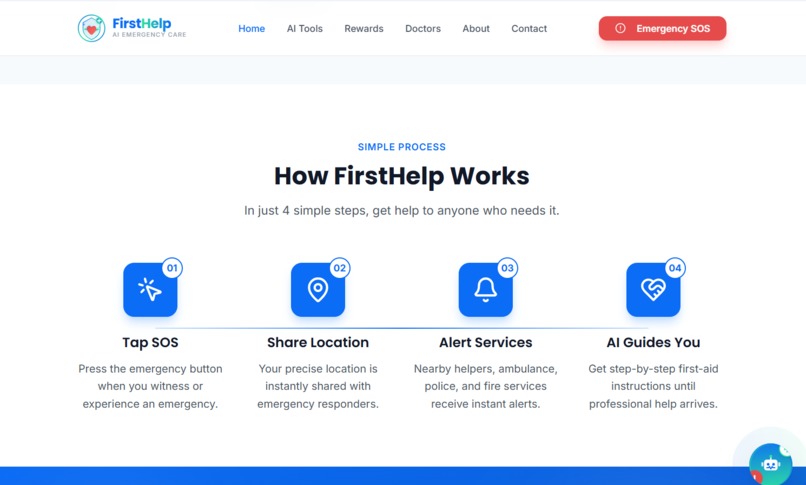 FirstHelp — AI Emergency Response System – screenshot 2